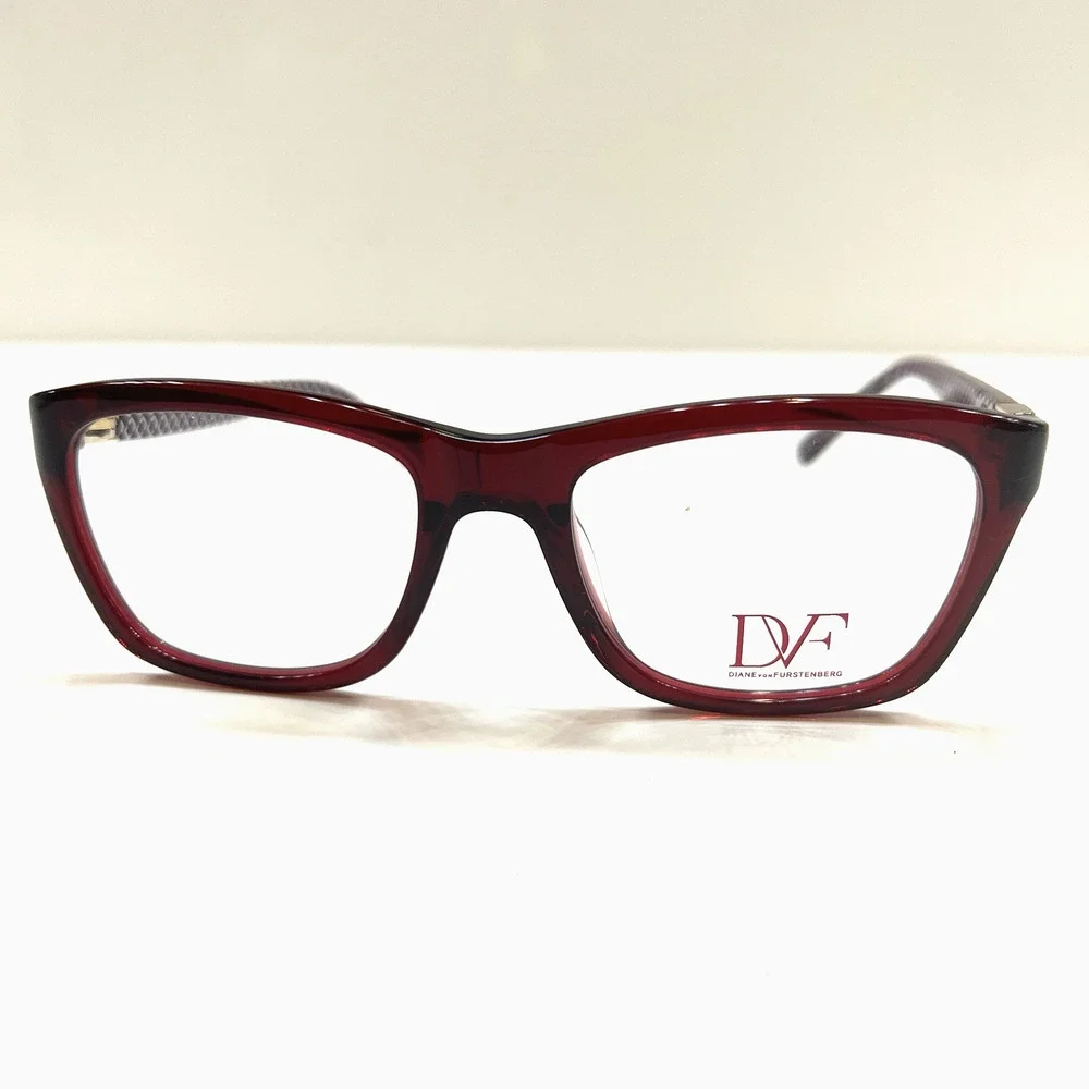 NEW Diane von Furstenberg DVF 5063 619 Glossy Burgundy Eyeglass Frames 50-18-130